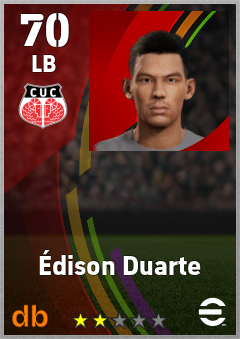 Édison Duarte — LB, OVR 70, MAX 70