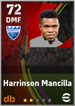 Harrinson Mancilla — DMF, OVR 72, MAX 72