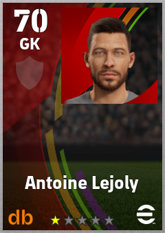 Antoine Lejoly — GK, OVR 70, MAX 70