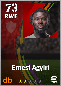 Ernest Agyiri — RWF, OVR 73, MAX 73