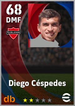 Diego Céspedes — DMF, OVR 68, MAX 68