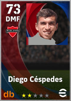 Diego Céspedes — DMF, OVR 73, MAX 73