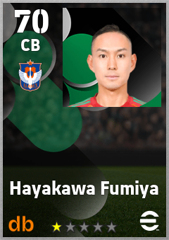 Hayakawa Fumiya — CB, OVR 70, MAX 70