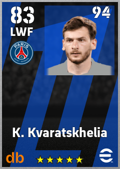 K. Kvaratskhelia eFootball player card