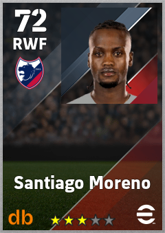 Santiago Moreno — RWF, OVR 72, MAX 72