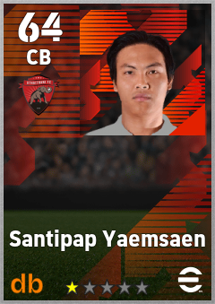 Santipap Yaemsaen — CB, OVR 64, MAX 64