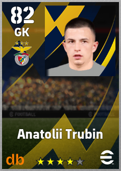 Anatolii Trubin — GK, OVR 82, MAX 92