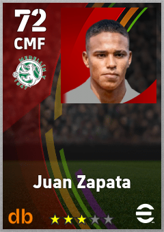 Juan Zapata — CMF, OVR 72, MAX 72