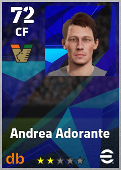 Andrea Adorante — CF, OVR 72, MAX 72