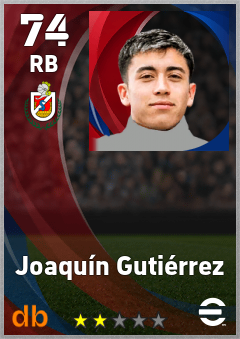 Joaquín Gutiérrez — RB, OVR 74, MAX 74