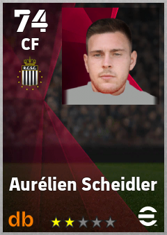 Aurélien Scheidler — CF, OVR 74, MAX 74
