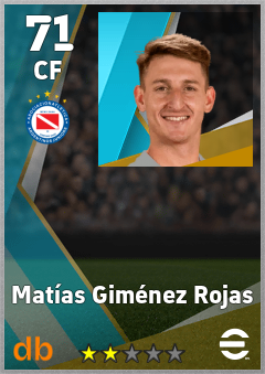 Matías Giménez Rojas — CF, OVR 71, MAX 71