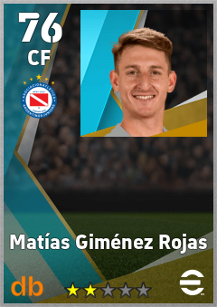 Matías Giménez Rojas — CF, OVR 76, MAX 76