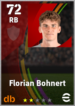 Florian Bohnert — RB, OVR 72, MAX 72