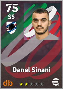Danel Sinani — SS, OVR 75, MAX 75