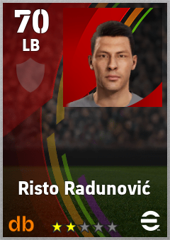 Risto Radunović eFootball player card