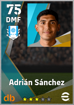 Adrián Sánchez — DMF, OVR 75, MAX 75