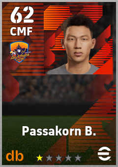 Passakorn B. — CMF, OVR 62, MAX 62