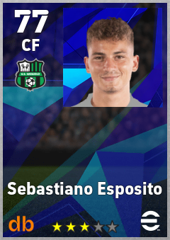 Sebastiano Esposito — CF, OVR 77, MAX 77