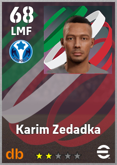 Karim Zedadka — LMF, OVR 68, MAX 68