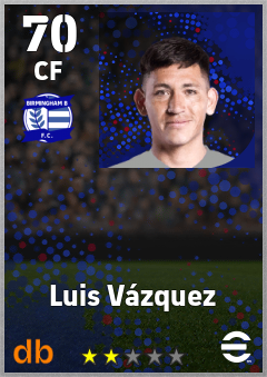 Luis Vázquez — CF, OVR 70, MAX 70