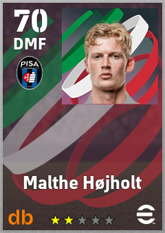 Malthe Højholt — DMF, OVR 70, MAX 70