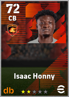 Isaac Honny — CB, OVR 72, MAX 72