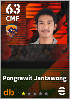 Pongrawit Jantawong — CMF, OVR 63, MAX 63