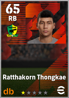 Ratthakorn Thongkae — RB, OVR 65, MAX 65