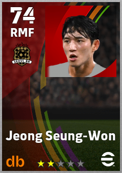 Jeong Seung-Won — RMF, OVR 74, MAX 74