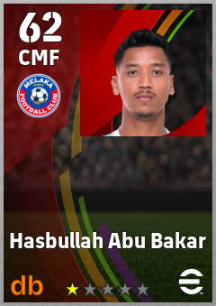 Hasbullah Abu Bakar — CMF, OVR 62, MAX 62