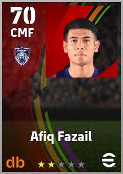 Afiq Fazail — CMF, OVR 70, MAX 70