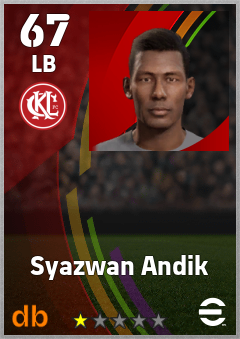 Syazwan Andik — LB, OVR 67, MAX 67