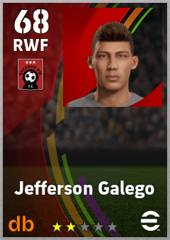 Jefferson Galego — RWF, OVR 68, MAX 68