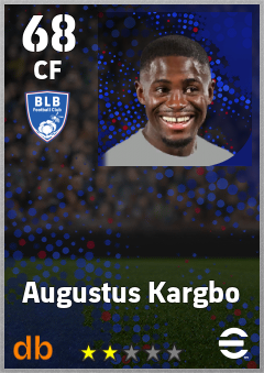 Augustus Kargbo — CF, OVR 68, MAX 68