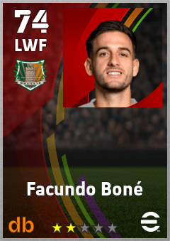 Facundo Boné — LWF, OVR 74, MAX 74