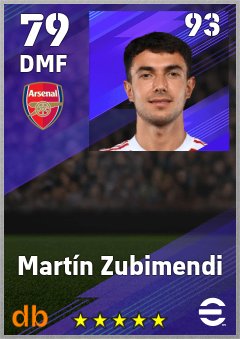 Martín Zubimendi eFootball player card