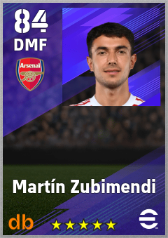 Martín Zubimendi — DMF, OVR 84, MAX 93