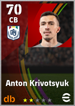 Anton Krivotsyuk — CB, OVR 70, MAX 70
