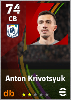 Anton Krivotsyuk — CB, OVR 74, MAX 74