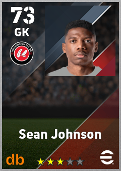 Sean Johnson — GK, OVR 73, MAX 73