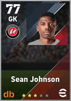 Sean Johnson — GK, OVR 77, MAX 77
