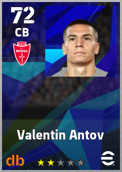 Valentin Antov — CB, OVR 72, MAX 72