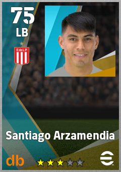 Santiago Arzamendia — LB, OVR 75, MAX 75