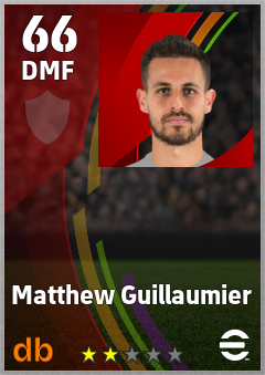 Matthew Guillaumier — DMF, OVR 66, MAX 66