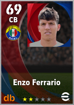 Enzo Ferrario — CB, OVR 69, MAX 69