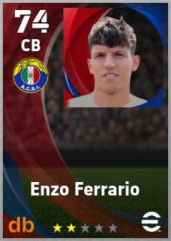 Enzo Ferrario — CB, OVR 74, MAX 74