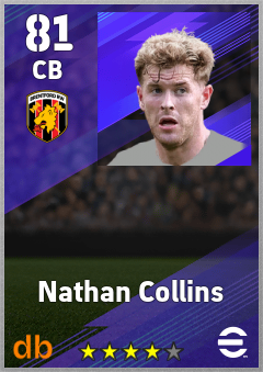 Nathan Collins — CB, OVR 81, MAX 90