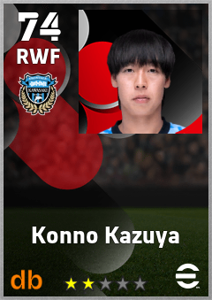 Konno Kazuya — RWF, OVR 74, MAX 74