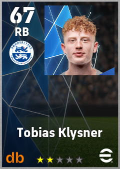 Tobias Klysner — RB, OVR 67, MAX 67